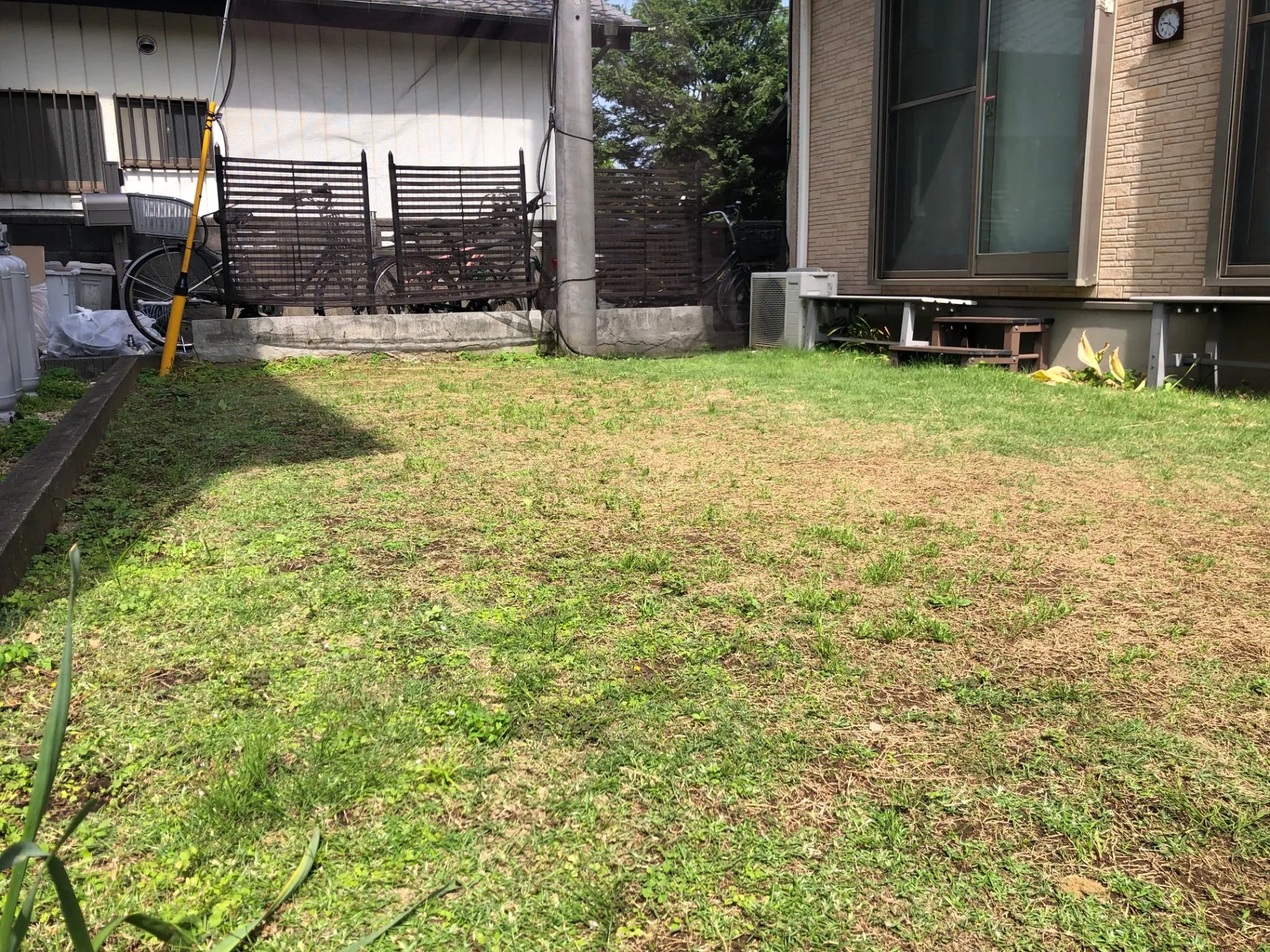 天然芝の元のお庭