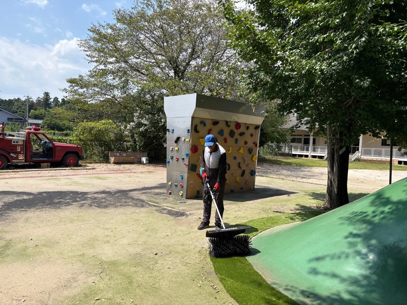 仕上げのブラッシング