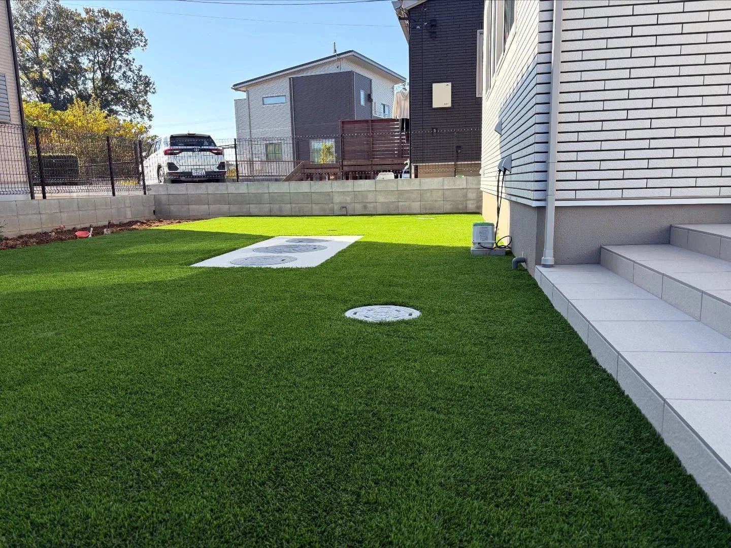 【滑川町🏡 新築外構×人工芝施工✨】