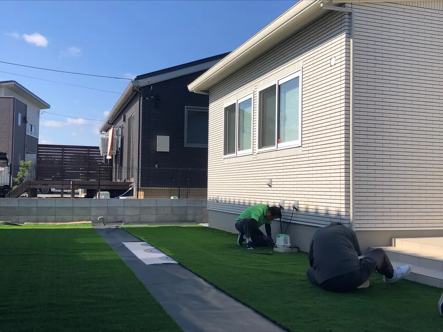 【滑川町🏡 新築外構×人工芝施工✨】
