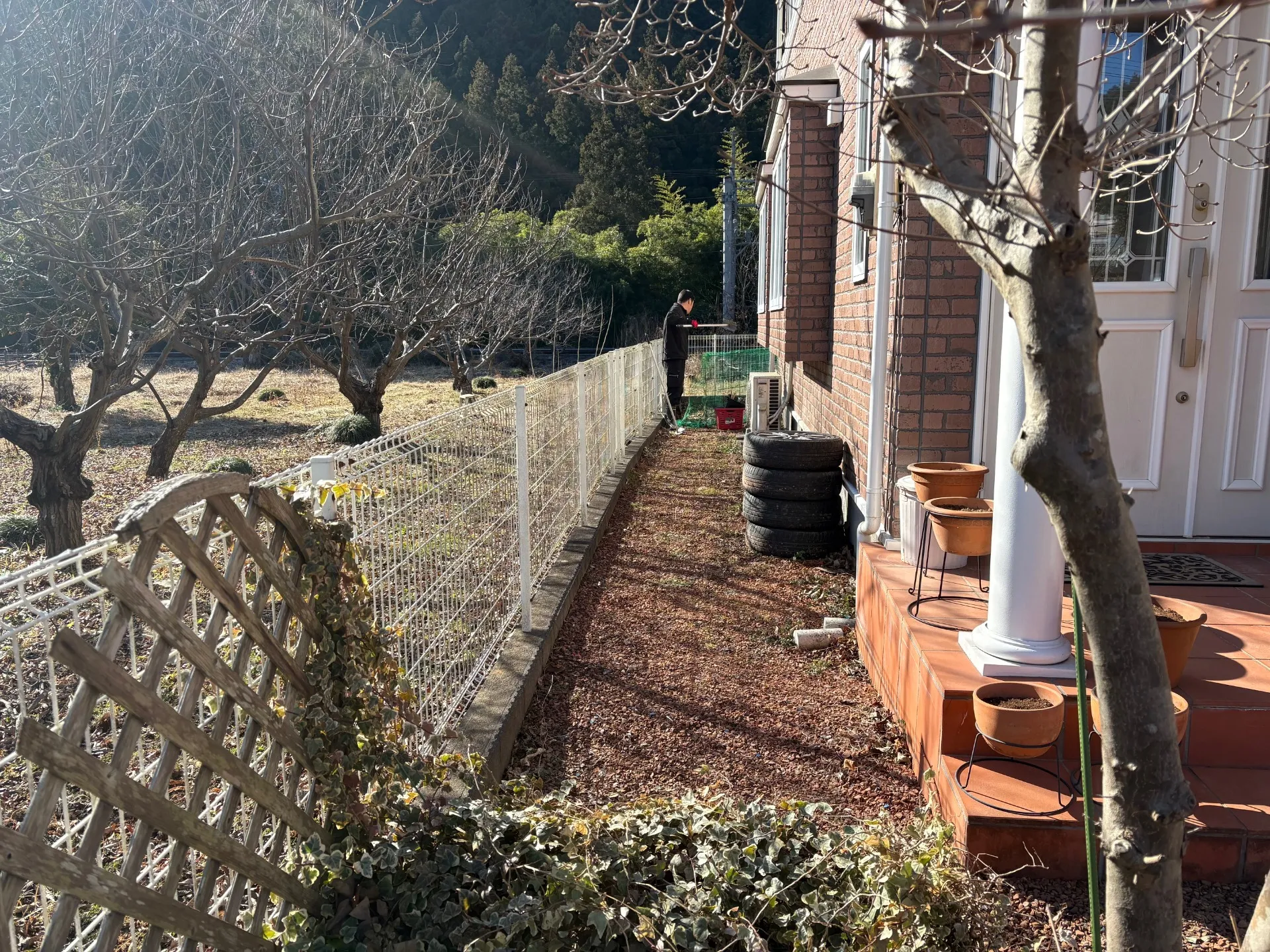 お庭に繋がる通路