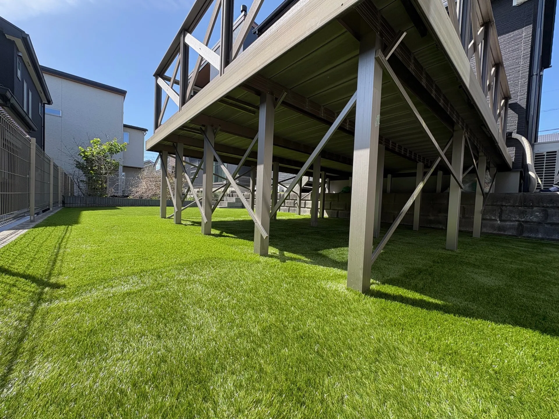 人工芝施工完了