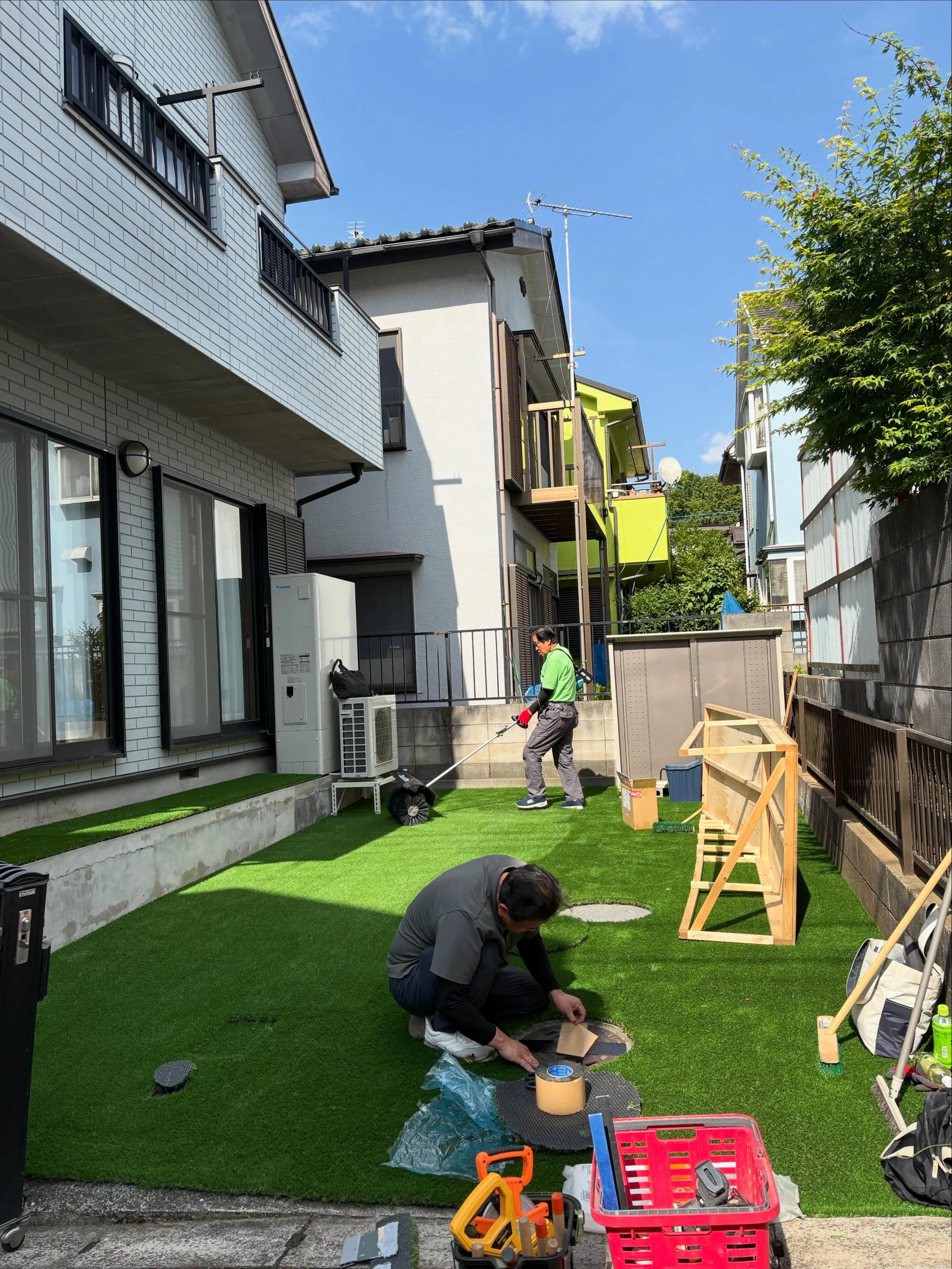 🌱【所沢市|人工芝ドッグラン施工】✨🐶