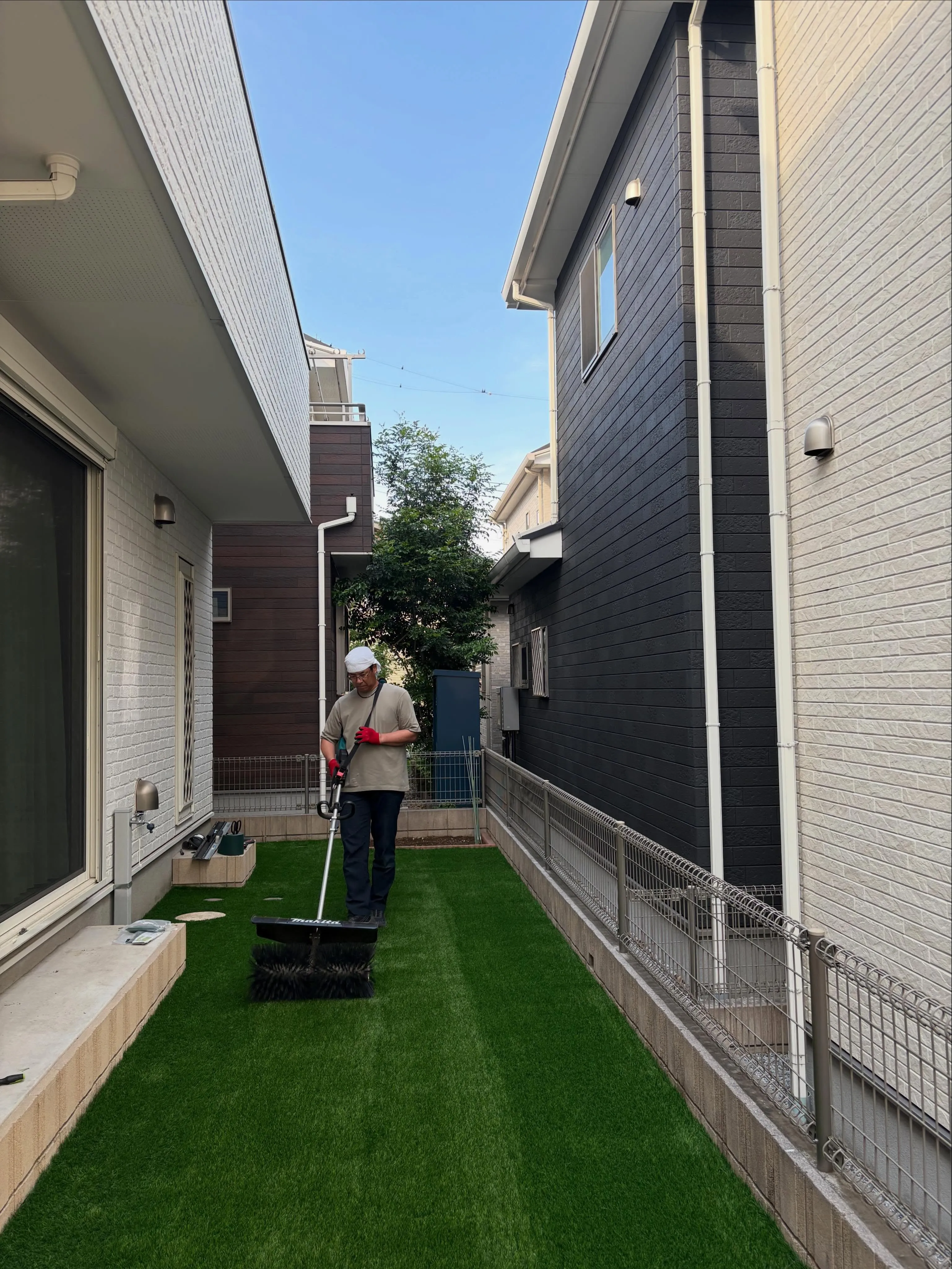 【DIY人工芝からプロ施工へ大変身】👷🏼🌱✨