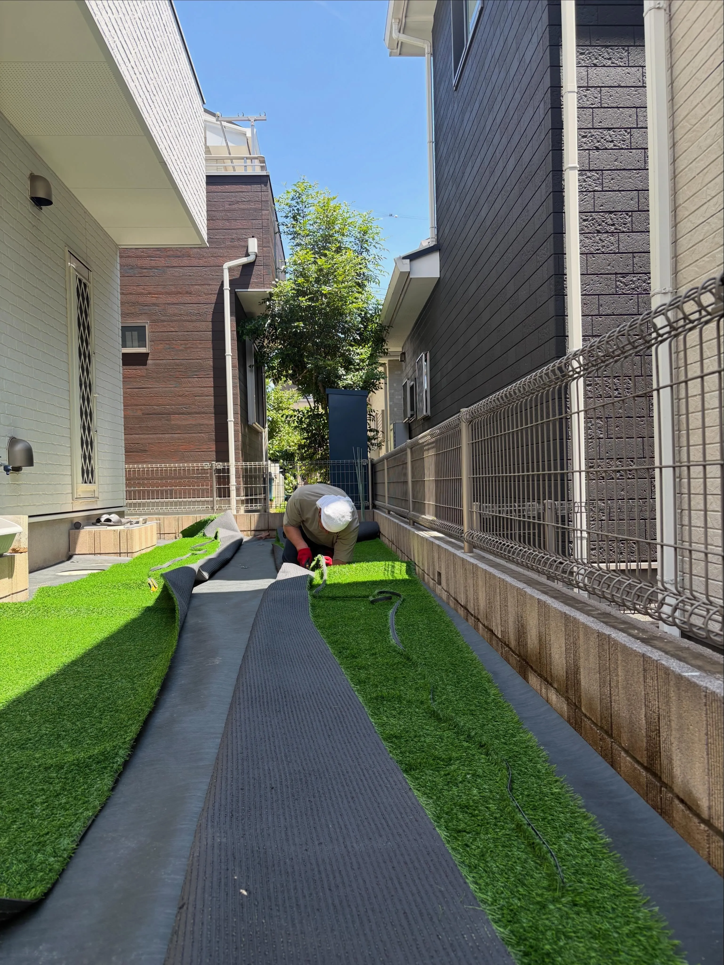 【DIY人工芝からプロ施工へ大変身】👷🏼🌱✨