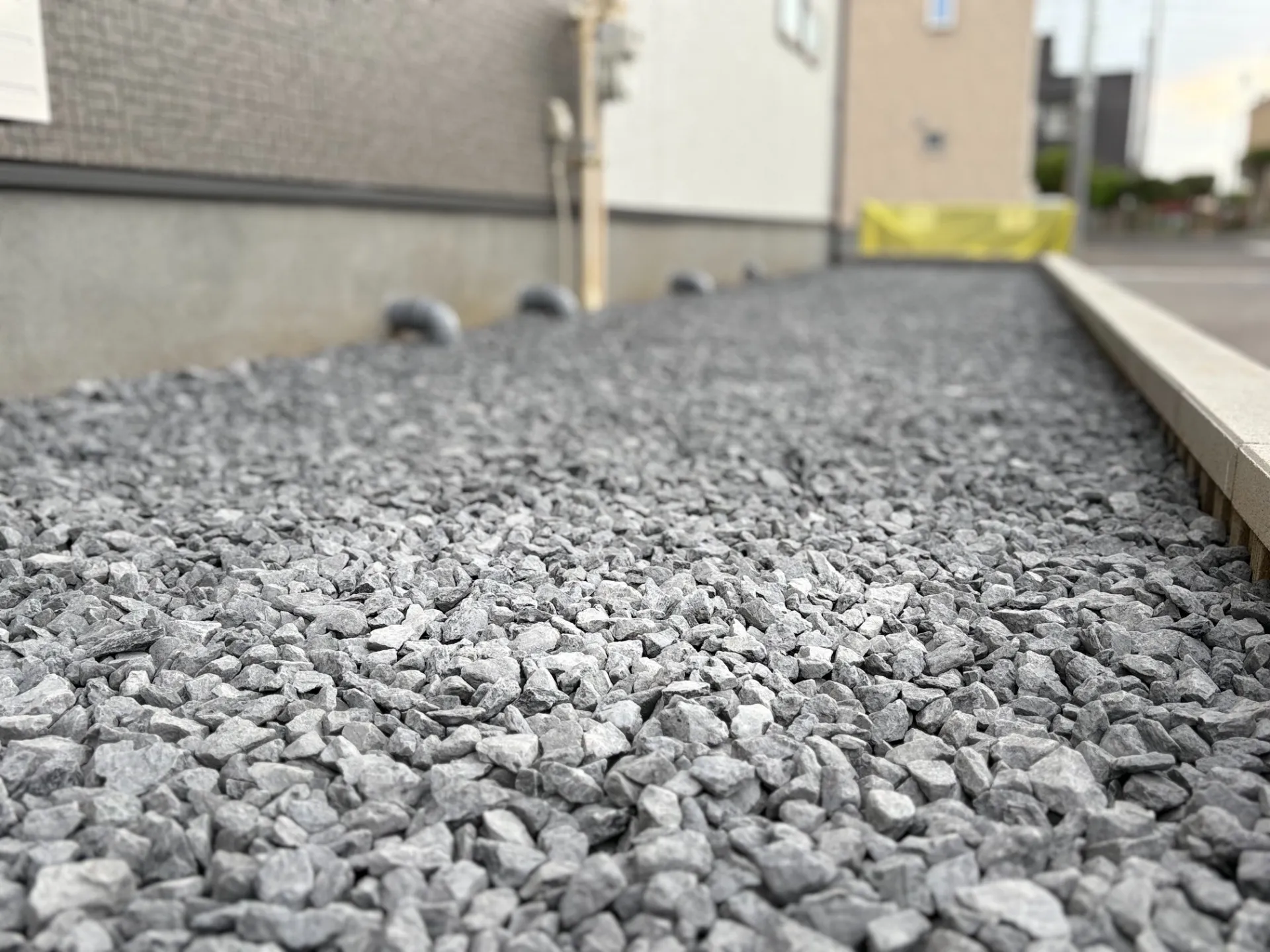 砂利の粒が大きめでおしゃれです。
