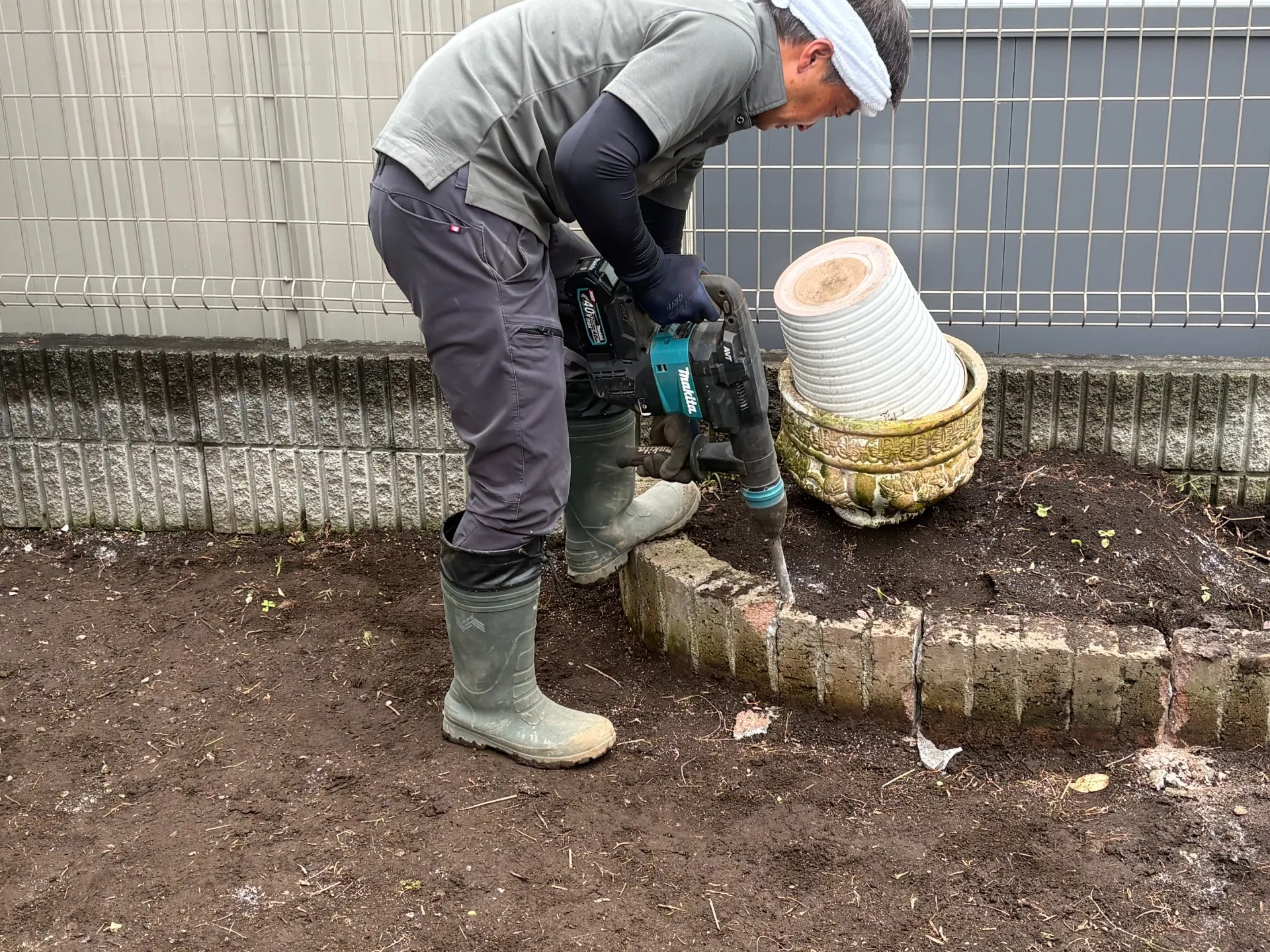 花壇も撤去