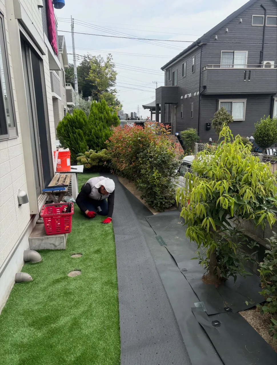 🏠🌳5社に断られたお庭が…人工芝で大変身‼️😳✨