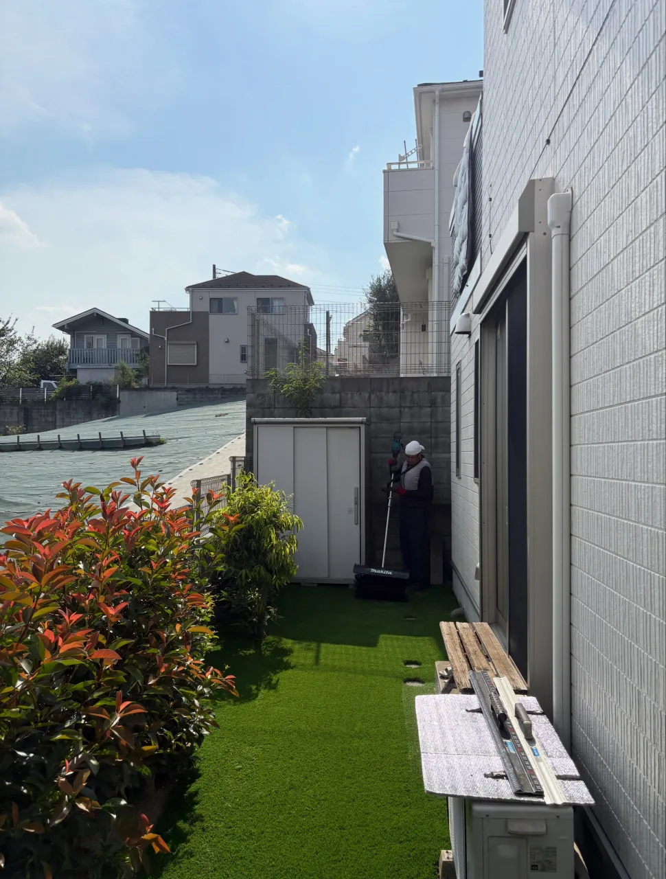 🏠🌳5社に断られたお庭が…人工芝で大変身‼️😳✨